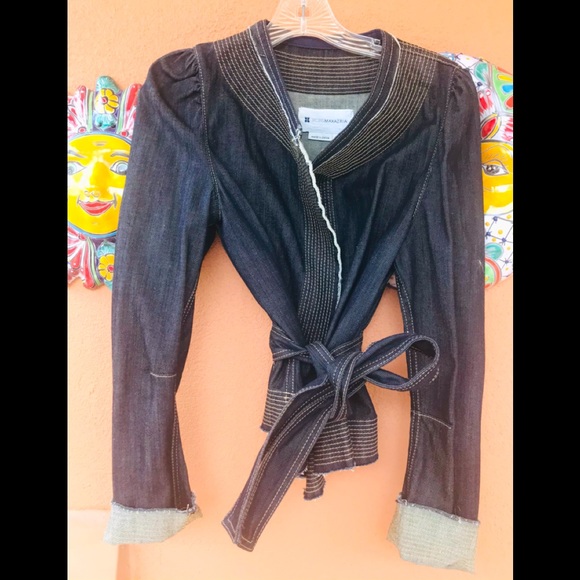 BCBGMaxAzria Jackets & Blazers - BCBGMAXAZRIA Ink Wash Jean Jacket M